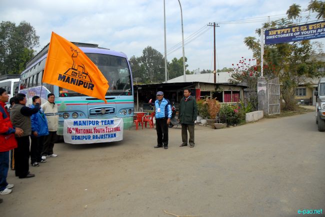 Flag-off for 16th National Youth Festival at Udaipur :: January 06 2011