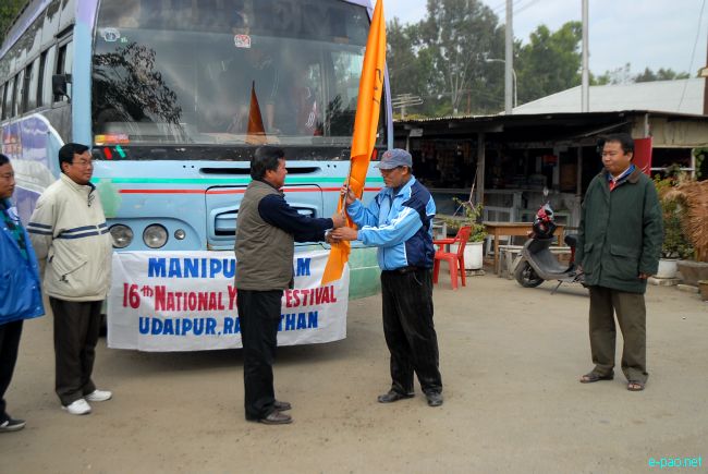 Flag-off for 16th National Youth Festival at Udaipur :: January 06 2011