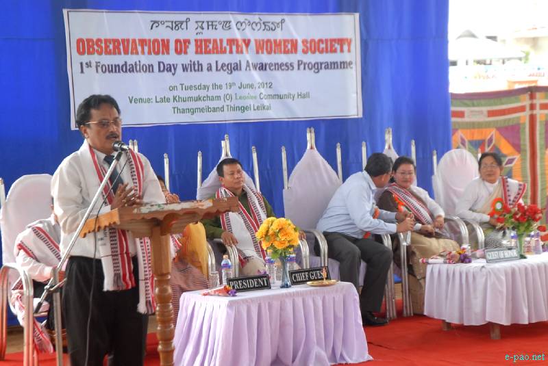 1st foundation day  of Healthy Women Society  at Thangmeiband, Imphal :: 19 June 2012