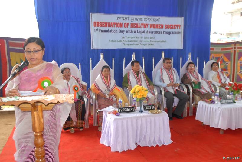 1st foundation day  of Healthy Women Society  at Thangmeiband, Imphal :: 19 June 2012