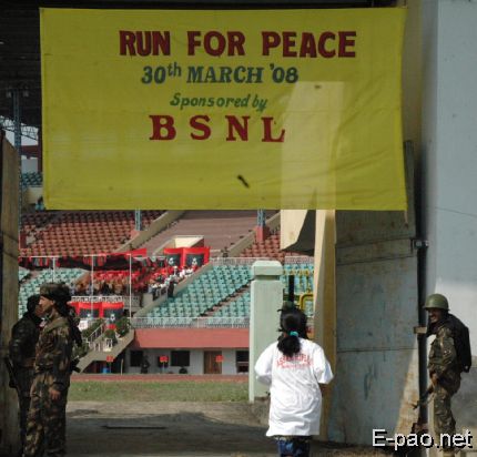 Peace Run Assam Rifles at Imphal :: 30th March, 2008