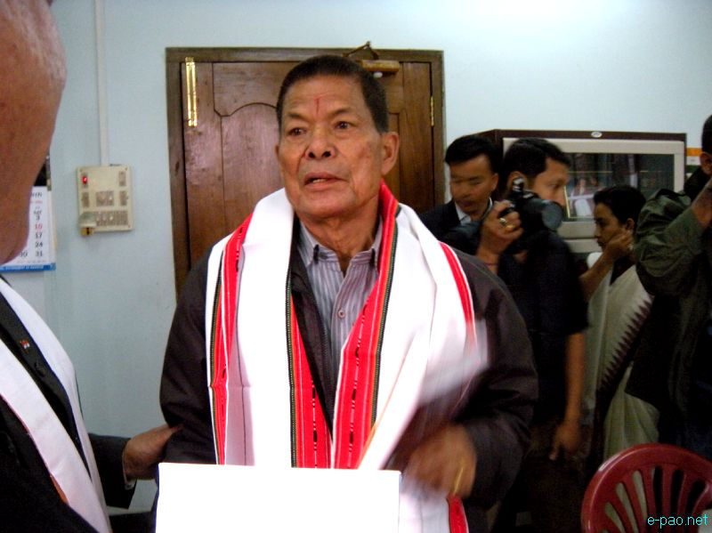 Election result scene Congress Bhawan, Imphal on eve of election result day  :: March 06 2012