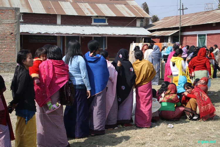 People going to the poll on Election Day in Imphal :: January 28 2012