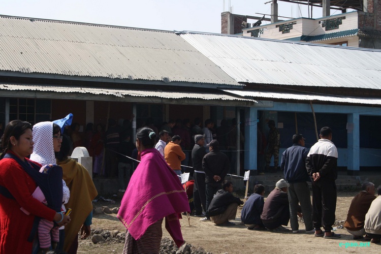 People going to the poll on Election Day in Imphal :: January 28 2012