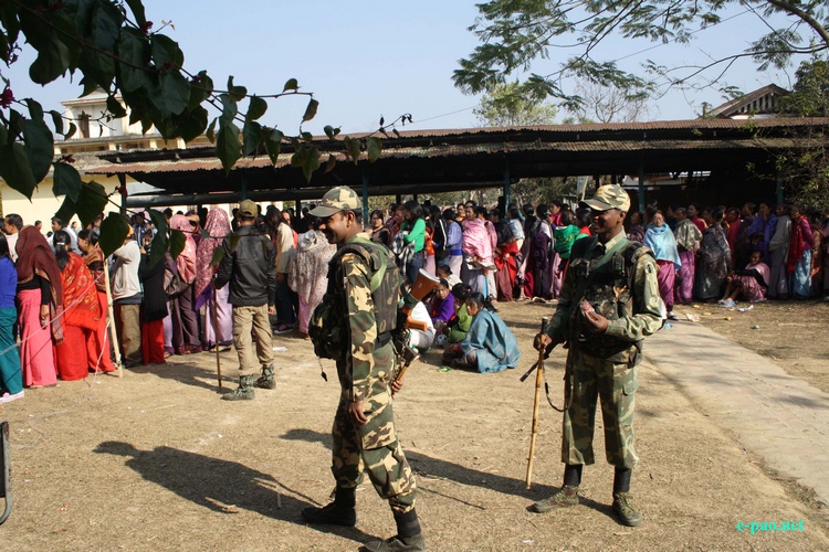 People going to the poll on Election Day in Imphal :: January 28 2012