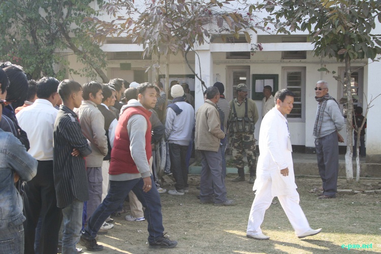 People going to the poll on Election Day in Imphal :: January 28 2012