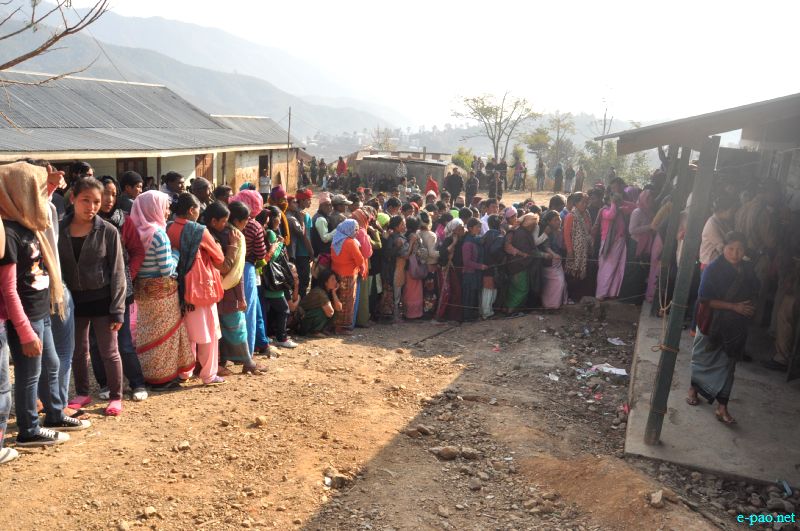 People going to the poll on Election Day in  Manipur on January 28 2012