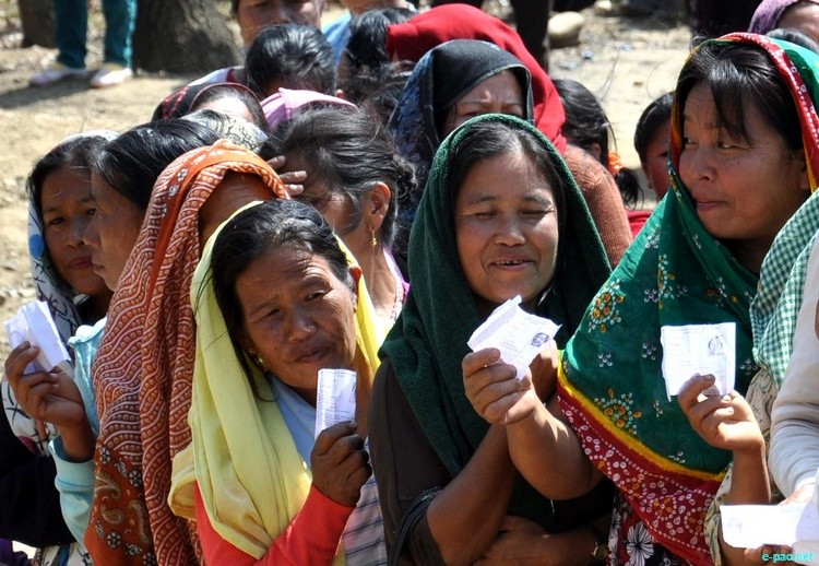 Voters during an election at Chandel District in  March 2012