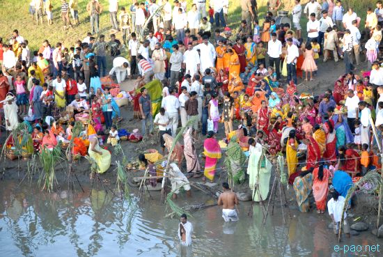 Festival of Bihari, Chharath Puja at Imphal River on 24 October 2009