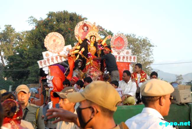 Last Day of Durga Puja Festival at  Imphal River :: 08 October 2011