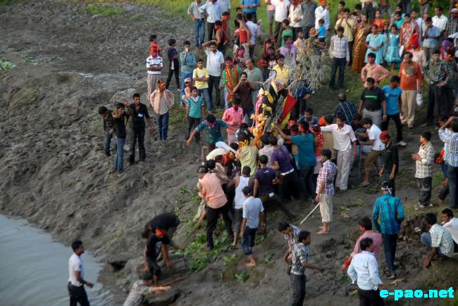 Last Day of Durga Puja Festival at  Imphal River :: 08 October 2011