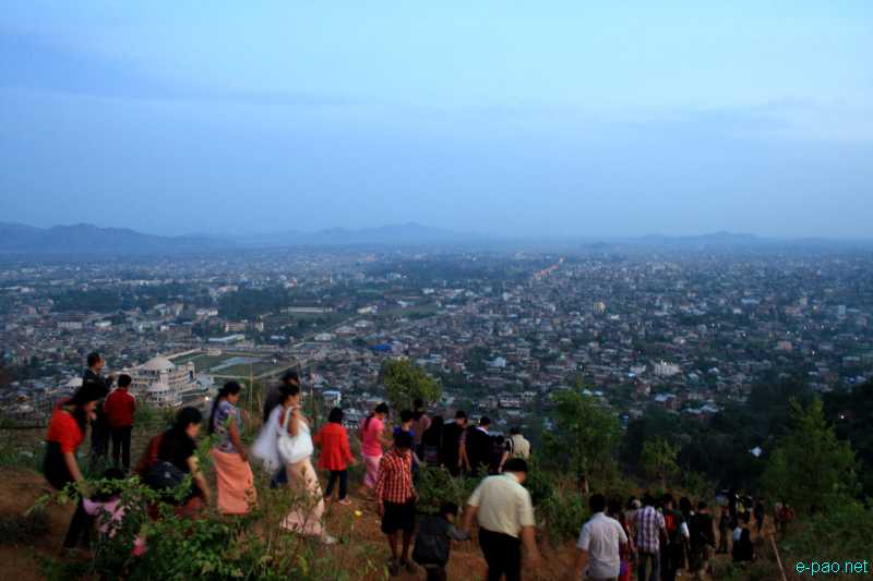 A vista of Imphal city from top of Chingmeirong on Cheirao Ching Kaba Numit :: April 13 2012
