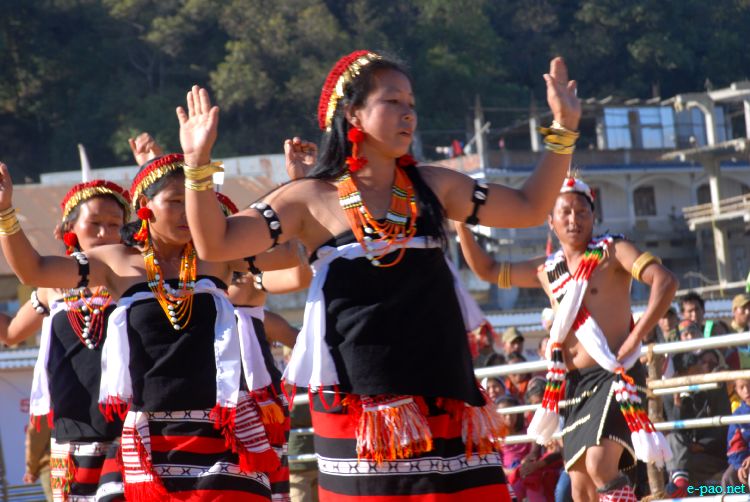 Zeliangrong Dance Presentation at 8th State Level Orange festival 2011 at Tamenglong :: 16 Dec 2011