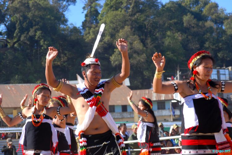 Zeliangrong Dance Presentation at 8th State Level Orange festival 2011 at Tamenglong :: 16 Dec 2011