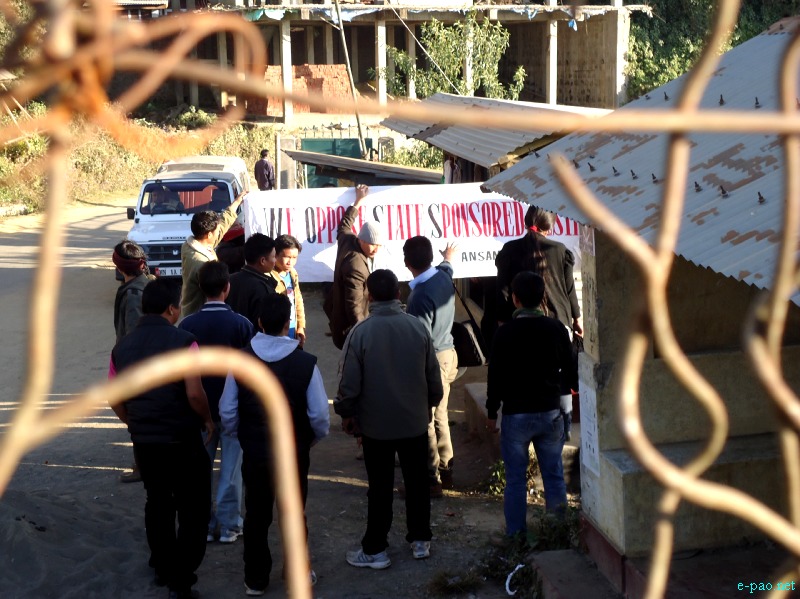 Volunteer of ANSAM and ZYF holding protest against holding Orange Festival :: December 17 2012