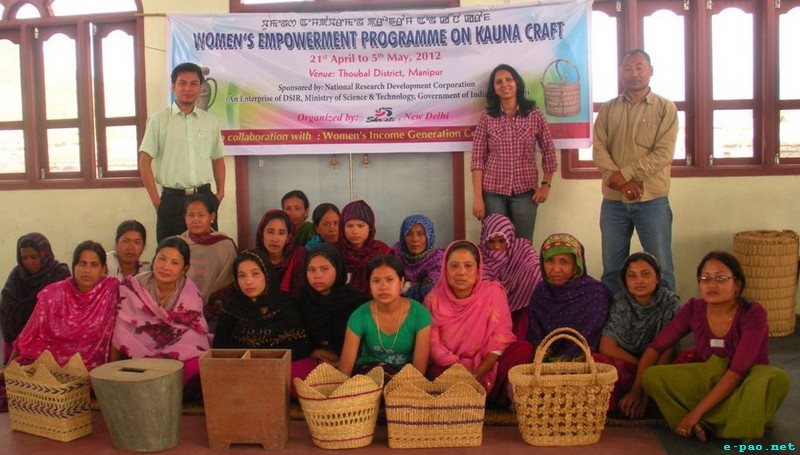 Women Empowerment Programme on Kouna Craft at Thoubal :: April 21 to May 5 2012