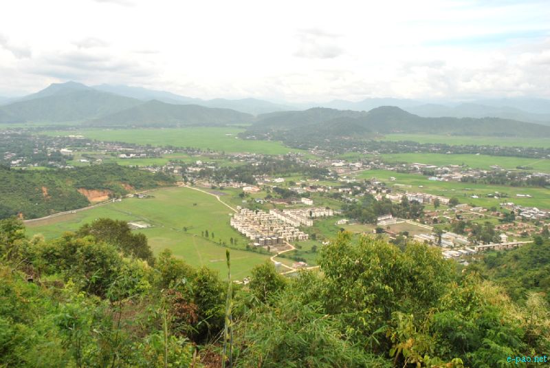 Landscape of Imphal Valley as seen from Langol Hills, Imphal :: 12th August 2012
