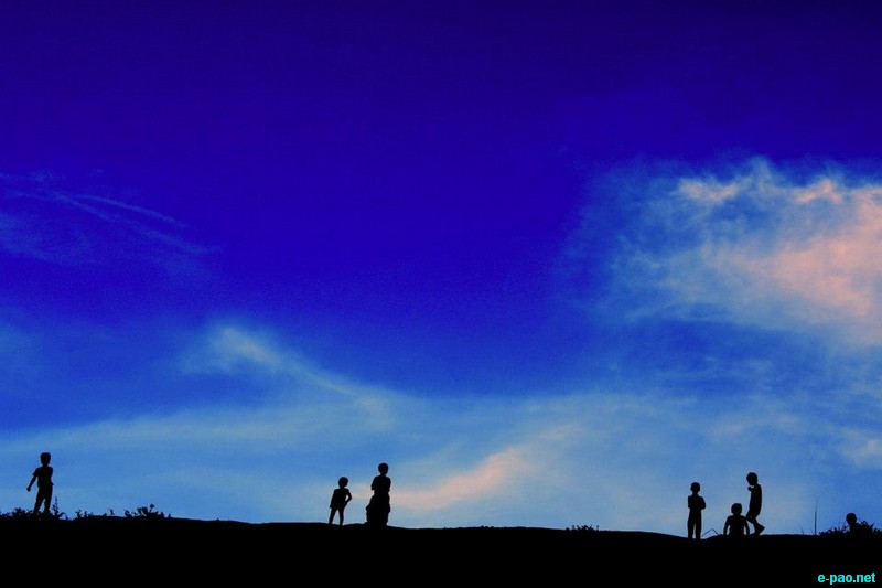 Children in the Evening : Sky of Manipur :: September 2012