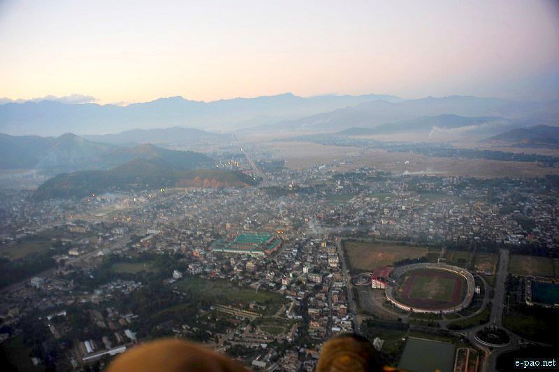 Aerial view of Imphal City during Manipur Sangai Tourism Festival 2012 :: November 2012