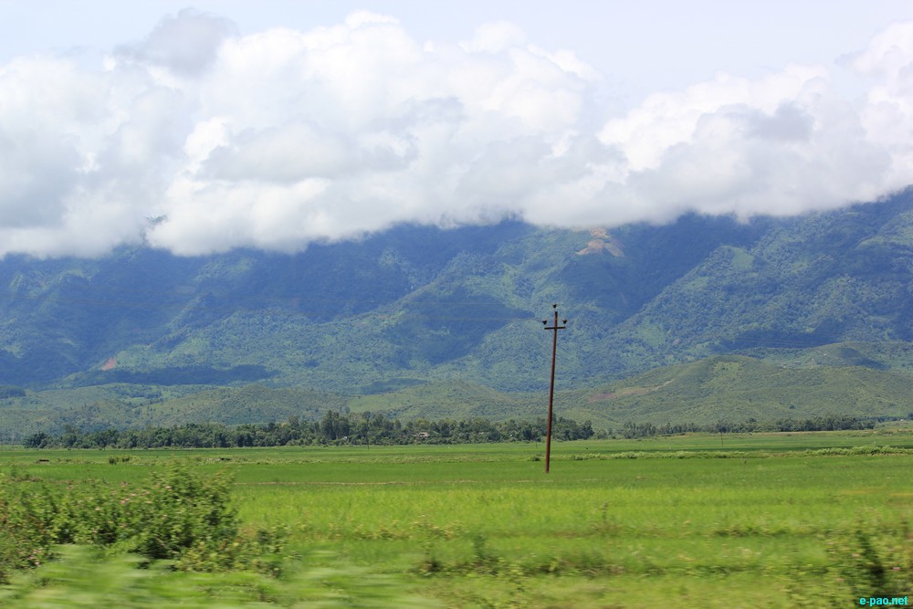 Ngaloi Water Fall, Ngaloi MOUl Village at Churachandpur and surrounding landscape of Churachandpur :: August 2012
