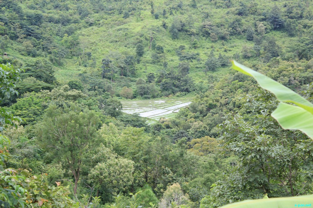 Ngaloi Water Fall, Ngaloi MOUl Village at Churachandpur and surrounding landscape of Churachandpur :: August 2012