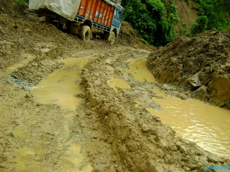 Deplorable condition of NH-53, Imphal-Jiribam Road :: July 2010