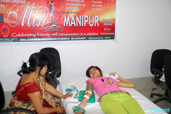 Blood Donation Drive at Miss Manipur 2011 :: May 15 2011