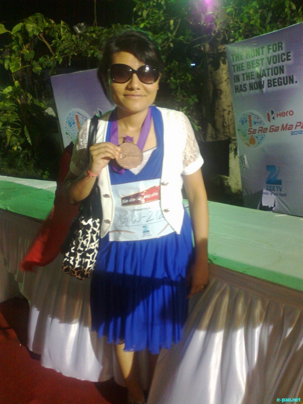 T  Mandakini (Singer), securing top position in All North East India  competition of Sa Re Ga Ma Pa :: September 2012