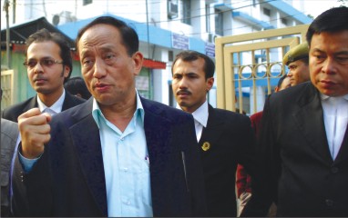 RK Meghen while coming out of the NIA Court says it all with his clenched fist in February 2011