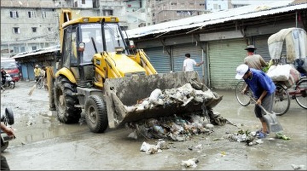 Cleanliness drive organised by IMC at bazar areas on July 18