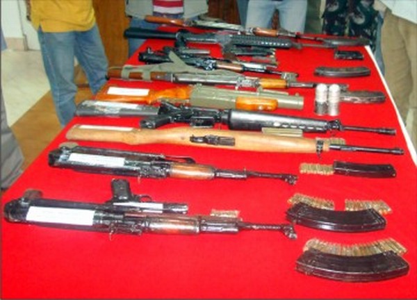 Assortment of arms and ammos surrendered 
