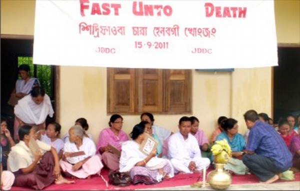 The fast unto death stir for Jiri district demand