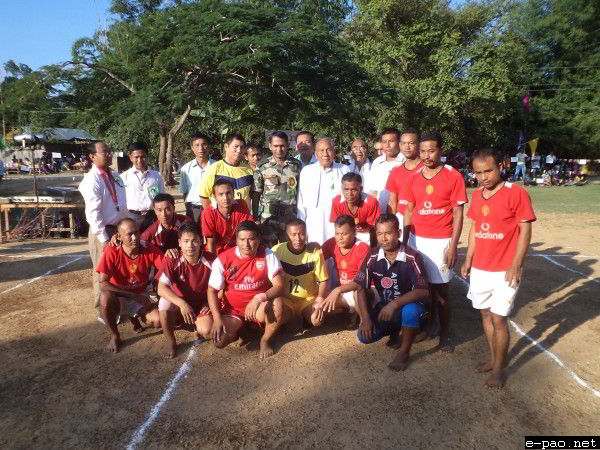 Kabadi match at Laurembam Youth Unique Club