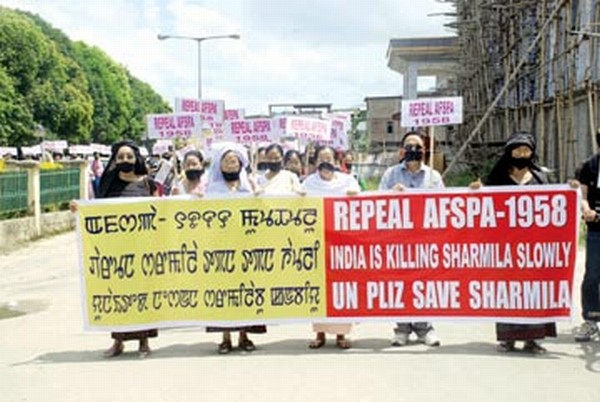 Silent protest rally against AFSPA, 1958 in Imphal