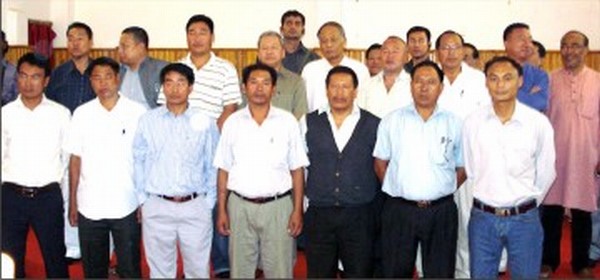 ADC Members from Ukhrul and Senapati district with State Congress leaders at a reception function held at ADC Bhawan