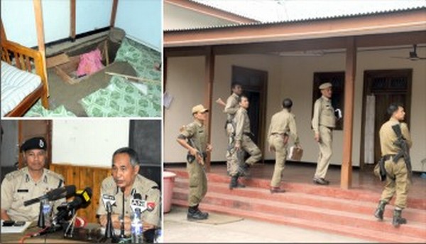 The underground bunker where Sunil hid and DGP addressing the media
