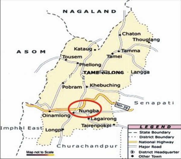 Tamenglong district and Nungba where the incident occured
