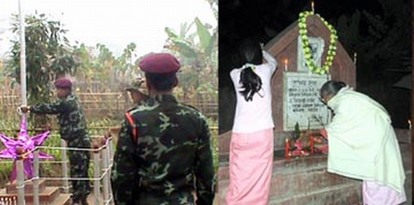 Salutes paid to the memories of the martyrs on PREPAK's Martyrs' Day with the flag put at half mast  