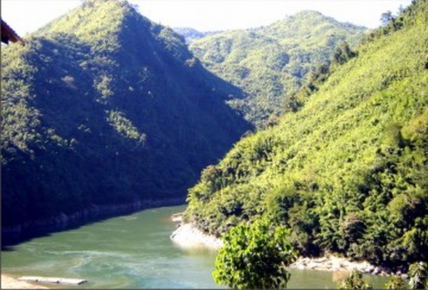 Barak river at Tamenglong over which the Tipaimukh dam is proposed to come up