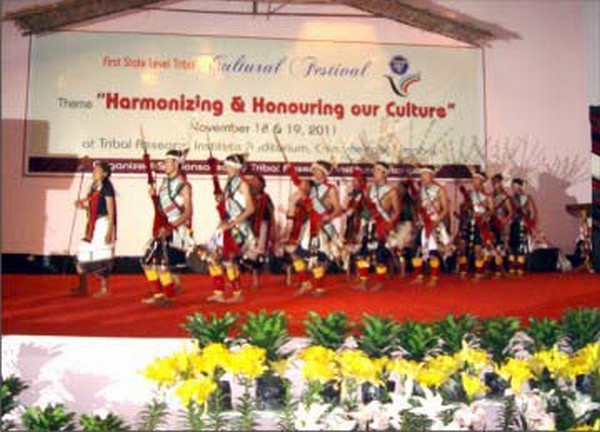 A traditional dance underway at the festival