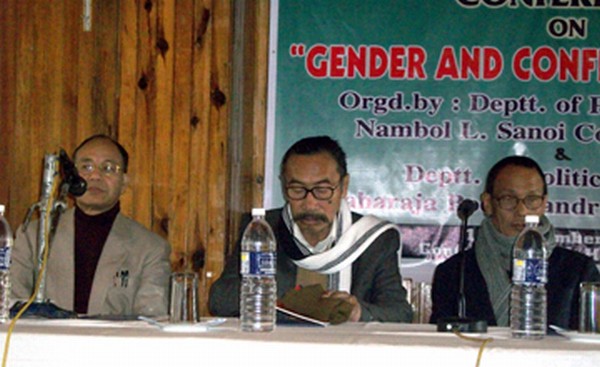 Dignitaries and resource persons at a seminar on Gender and Conflict Situation held at Hotel Imphal