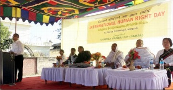 Dignitaries at the observance of International Human Rights Day at Lamyanba Shanglen