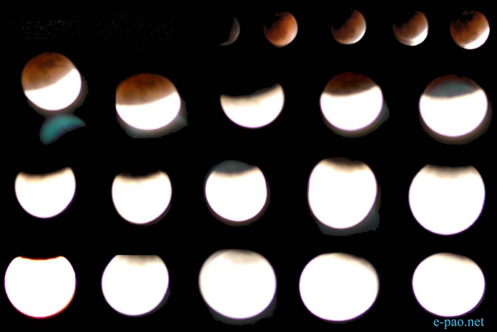 Different phases of the Lunar Eclipse as seen from Imphal, Manipur :: December 10 2011