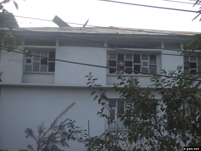Bomb blast at PWD office - Khuyathong, Imphal
