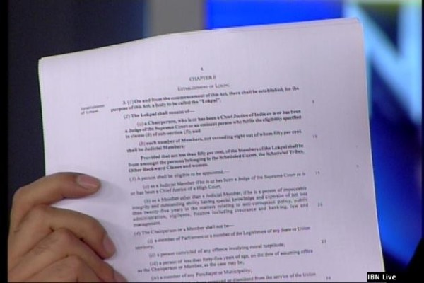 A draft copy of The Lokpal And Lokayuktas Bill, 2011 as obtained by CNN-IBN