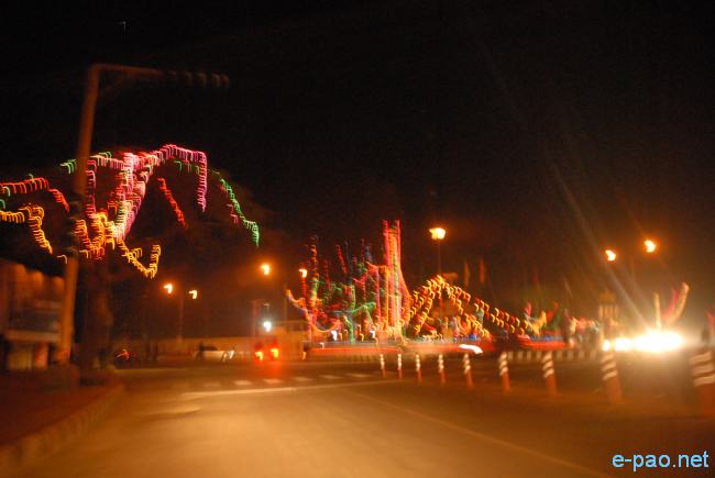 Light Decoration in Imphal on Republic Day eve :: 26th Jan 2011