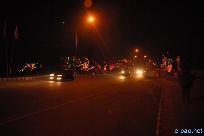 Light Decoration in Imphal on Republic Day eve :: 26th Jan 2011