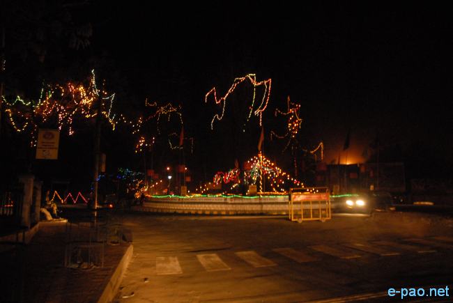 Light Decoration in Imphal on Republic Day eve :: 26th Jan 2011