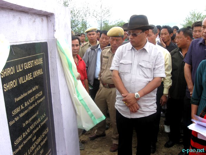 Foundation stone for guest house laid at Siroy :: 10 May 2011