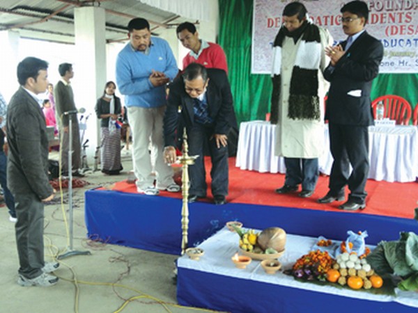 Prof RK Ranjan lighting the 10th Foundation Day of DESAM inaugural lamp